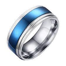 Robot Check Mens Stainless Steel Rings Rings For Men Mens Wedding Rings