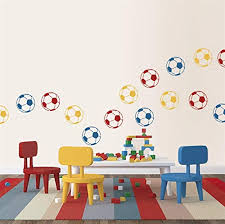 All floors are protected with drop cloths. Gallerist Reusable Diy Wall Paintings Stencil For Kids Room Football Design 1 Stencil Size 12x12 Inches Free 1 Drawing Stencil For Kids Amazon In Home Kitchen