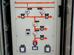 Electrical Single Line Diagram On Mimic Panel Transformer Feeder Stock Photo Picture And Royalty Free Image Image 142116373