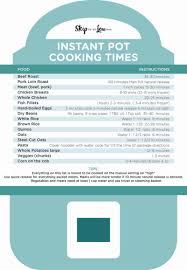 Free Printable Instant Pot Cheat Sheet Skip To My Lou