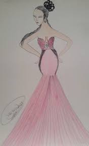Reveal your creativeness and have an enjoyable experience with all the free online dress up games. Girl In Pink Dress Fashion Design Artwork Drawing By Haiyan Wang Saatchi Art