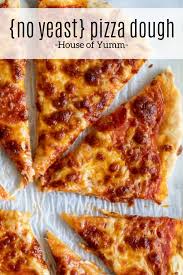 No Yeast Pizza Dough Recipe No Yeast Pizza Dough Homemade Pizza Pizza Recipes Easy