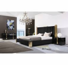 Sleep is a vital part of your life, so it's crucial that this room provides the comfort and soothing energy needed to facilitate the rest your body needs. Modrest Token Modern 5 Pc Black Gold King Bedroom Set By Vig Furniture