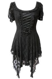 Cruella Black Lace Witchy Dress By Spin Doctor