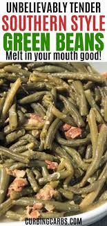 Easy Southern Style Soul Food Green Beans With Garlic And Bacon I Made These In M Southern Recipes Soul Food Soul Food Green Beans Southern Green Bean Recipes