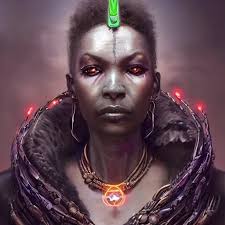 ebony warrior woman from skyrim, elder scrolls, ebony