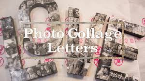 Diy cardboard letters paper mache tutorial. Photo Collage Letters Youtube