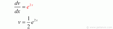 Adică, întâi trebuie să derivăm pe $x^2$, după care să calculăm integrala din rezultat. Integration By Parts Xe 2x