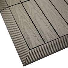 1 6 Ft X 1 Ft Quick Deck Composite Deck Tile Outside Corner Trim In Egyptian Stone Gray 2 Pieces Box Deck Tile Composite Decking Diy Deck
