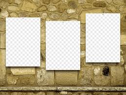 Three Empty White Hanging Decors Wall Billboard Advertising Billboard On The Wall Border Texture Frame Png Pngwing Black, red, and yellow light post illustration, poster, billboard hanging lights free png. wall border texture frame png