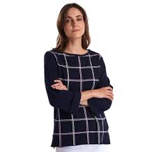 It is constructed in one piece starting at the neck line. Barbour Harper Knit Navy Harveys Of Halifax