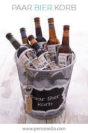 Diy Geschenk Paar Bier Korb Mit Wunschtext Und Coolen Vorlagen Personalisieren Einzigartiges Geschenk Zum Ge Diy Geschenke Mann Bierkorb Vatertagsgeschenke