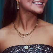 Statement Pearl Chain Necklace in Gold Uncommon James