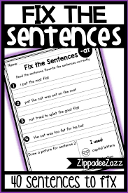 Check spelling or type a new query. Fix The Sentence Sentences Word Families Elementary Phonics