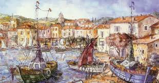 Barques A Imperia Ref Gir019 By Philippe Giraudo Reproduction 70 X 50 Cm 19 75 X 27 60 24 99