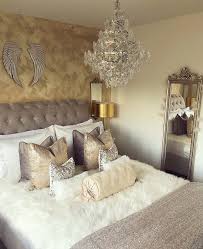 Sleigh Bed In A Gold And Silver Bedroom Interior Gold Bedroom Decor Gold Bedroom Silver Bedroom