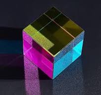 FINGERINSPIRE Cubo de color de 2 pulgadas K9 Prisma de vidrio Cubo especial  RGB Dispersión Prisma Juguetes Multicolor Prisma Cubo de cristal para ...