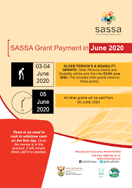 The officer will interview you and tell you if you qualify for the grant. Sassa News Social Grant Payment Dates For June 2020 Old Age Disability 03 And 04 June All Other Grants Will Be Available From 05 June 2020 Sassacares Facebook