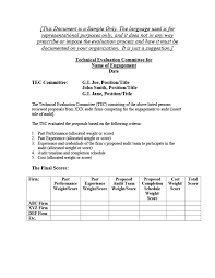 Attachment 8 D Sample Tec Selection Memorandum U S Agency For International Development