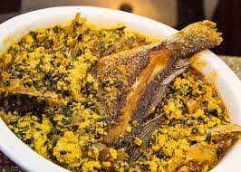 Nigerian egusi soup is a soup thickened with ground melon seeds and contains leafy and other vegetables. Egusi Soup With Croaker Fish Picture Of Crossover Restaurant Abuja Tripadvisor