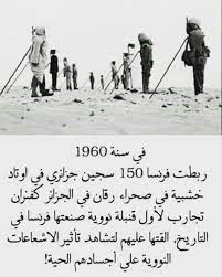 هل تعلم معلومات معلومة جزائر قنبلة تجربة palestine history egypt history history alive
