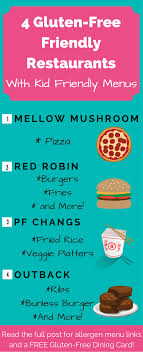 4 Restaurants With Gluten Free Kids Meals Gluten Free Recipes For Kids Free Kids Meals Gluten Free Kids
