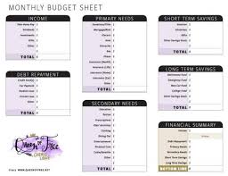 10 best printable budget worksheets. 10 Free Printable Budget Worksheets