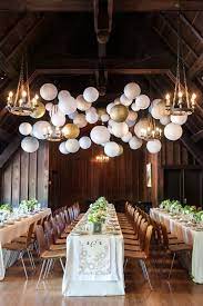 Belle Of The Ball Paper Balls White And Gold Wedding Reception Decorations Table Arrangements Wedding Paper Lanterns Wedding