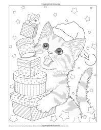 Dogs, cats and other pets are just a few of the many christmas coloring pages, sheets and pictures in this section. Santa S Kitty Helpers Holiday Coloring Book Design Originals 32 Expressive Eyed Christmas Cat Designs By Kayo Kitty Coloring Cat Coloring Page Coloring Books
