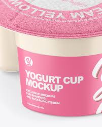 Download Yogurt Cup Mockup In Cup Bowl Mockups On Yellow Images Object Mockups