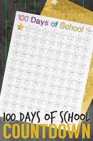 100 days of school countdown chart kids craft