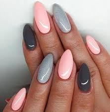 Nail Shapes Squoval Green Nailshapesballerina Gray Nails Grey Acrylic Nails Cute Nails