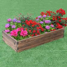 An elevated planter box is a solution for both big and small gardens. Gymax Wooden Raised Garden Bed Kit Elevated Planter Box For Growing Herbs Vegetable Walmart Canada