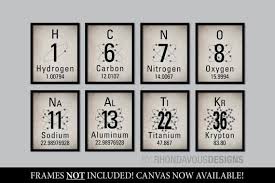 Periodic Table Of Elements Print Quad Set Science Art Etsy Nursery Art Boy Bedroom Art Science Art