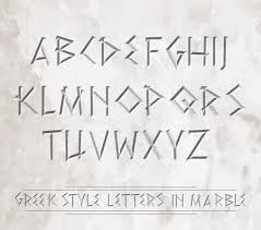 Blue neon font greek style. Ancient Greek Letters Chiseled In Marble Can Be Placed Over Different Backgrounds Royalty Free Cliparts Vectors And Stock Illustration Image 112229636