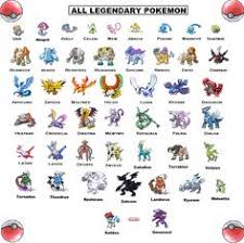List Of Legendary Pokemon With Available In Game Normal And