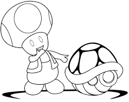 Toad With Green Shell Coloring Page Super Mario Coloring Pages Mario Coloring Pages Free Coloring Pages