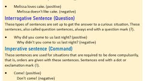 Sentences Types Kinds Of Sentences And Examples In English English Vocabs