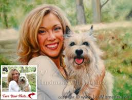 Commission a custom pet portrait of your special pets. Custom Pet Dog Cat Portrait Oil Painting Based On Your Pet Photo 2 People Or Pet Oil Painting By Moments Les Absolutearts Com