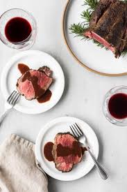 Whisk in cream and brown sugar; Porcini Crusted Roasted Beef Tenderloin With Red Wine Sauce With Spice