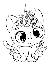 What colors will you use to make this adorable little kitten colorful? 61 Cat Coloring Pages For Kids Adults Free Printables