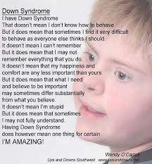Talitha Wilson cried for two weeks straight after her child was diagnosed  with Down syndrome. This is a genetic condition where a person is born with  an extra copy of chromosome 21.
