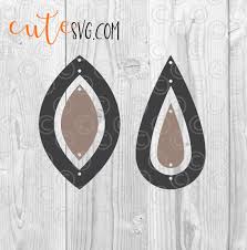 Download Geometric Dangle Faux Leather Earring Templates Svg Dxf Png