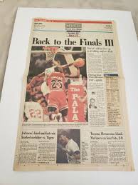 1990 Detroit Beat Michael Jordan Chicago Bulls Newspaper Back To The Finals  III