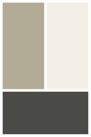 A versatile white with a hint of grey, best used with muted rather than bright colours. Resene Half Grey Olive On Weatherboards Resene Alabaster Windows And Trims Resene Gravel On Brick Base House Paint Exterior House Color Schemes House Colors
