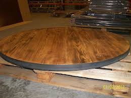 3 Circular Oak Table Top With Aged Steel Edge Band Oak Table Top Oak Table Patio Table Top