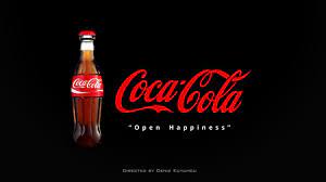 The bottom half which is a white background with the red coca cola bottle in the center and the red caption open happiness underneath the bottle. Coca Cola Open Happiness Commercial Youtube