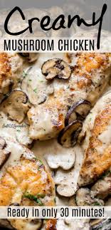 Creamy Mushroom Chicken Easy Chicken Dinner Recipes Chicken And Mushroom Recipe Healthy Chicken Dishes Recipes