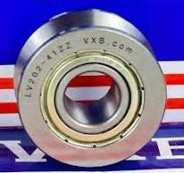 15x41x20mm V Groove Track Roller Guide Shield Ball Bearing LV202-41ZZ