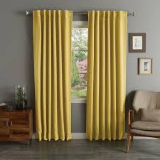Since i thought these were only. Quality Home Closeout Back Tab Blackout Curtains Mustard 52 W X 63 L Set Of 2 Panels Walmart Com Walmart Com